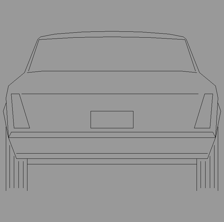 Bloque Autocad Vista de Coche Diseño 05 Bibliot. 2D-3D en Posterior